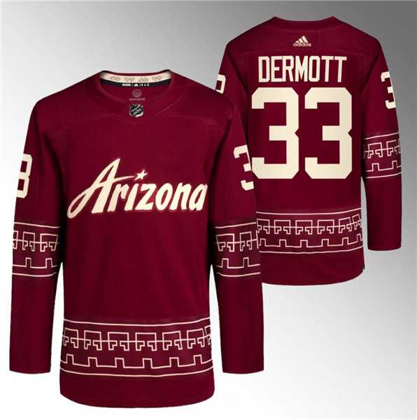 Mens Arizona Coyotes #33 Travis Dermott Garnet Alternate Pro Jersey Dzhi